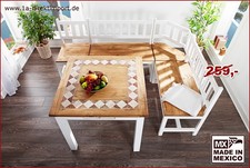 100cm Sitzbank MEXICO Weiß