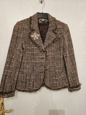 Elegante Boucle Jacke trifft