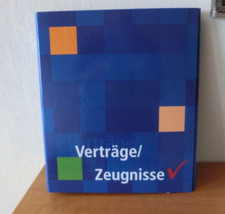 Ringbuch Ringordner Din A4  ** Verträge/Zeugnisse **  mit 2 Ringen