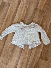 Zara 80 Bluse weiß Muster
