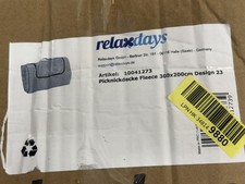 relaxdays Picknickdecke Fleece 300 x 200cm Design 23