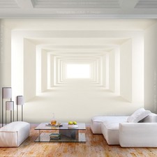 Geometrisch Tunnel Weiß Beige