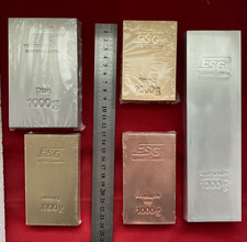 5x 1kg Investment - Barren Titan Kupfer Bronze Messing Aluminium Edelmetall rare