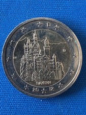 2 Euro Münze Schloss Neuschwanstein- Bayern BRD 2012 A Prägefrisch m. Zertifikat