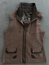 Wunderschöne braune Gerry Weber Strickjacke Weste in Größe 40 100% Wolle NEU