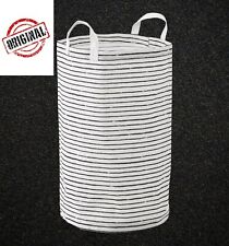 I-K-E-A KLUNKA Wäschesack 60L,Wäschekorb Korb weiß-schwarz gestreift 503.643.71