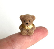 Miniatur 1 12 Puppenhaus Teddy Bär Gold Kinder Zubehör Dekoration Wichtel