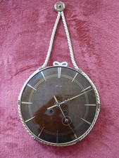 Kienzle mechanische Kordeluhr, 50er Wanduhr mit Schlagwerk - Vintage
