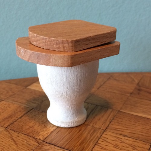 Alte toilette holz puppenstube - holz,