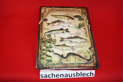 Raubfische blechschild 20x30 - raubfische,