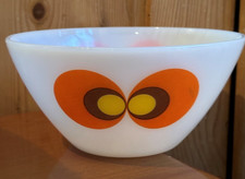 Schüssel Schott Mainz JENA Glas Pfauenauge orange 70er