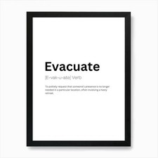 Evakuieren Definition