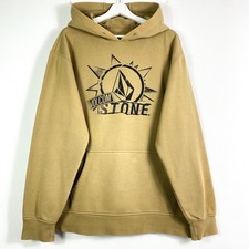 Volcom Hoodie Kapuzenpullover Herren Kapuzensweater Kapuzenpulli Gr.L Beige