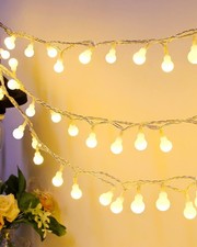 STANBOW Kugel Lichterkette Aussen Warmweiss, LEDYA 10M 100 LED Lichterkette