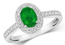 Echter Smaragd und Diamant