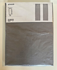 IKEA Vivan Gray Curtain Panels