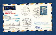 Lufthansa Erstflüge LH 316  München-Wien-Zürich 1.4.68