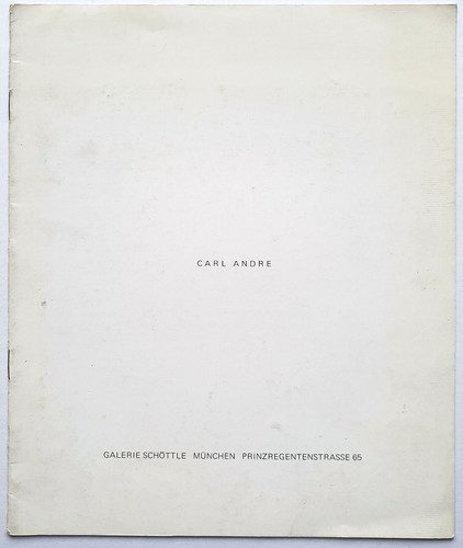 Carl andre galerie schöttle - carl,