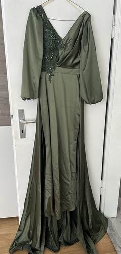Damen abendkleid khakigrün - abendkleid,