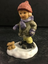 Göbelfigur Berta Hummel BH 101 /P Slow and steady Mädchen Eislauf Göbel Figur 
