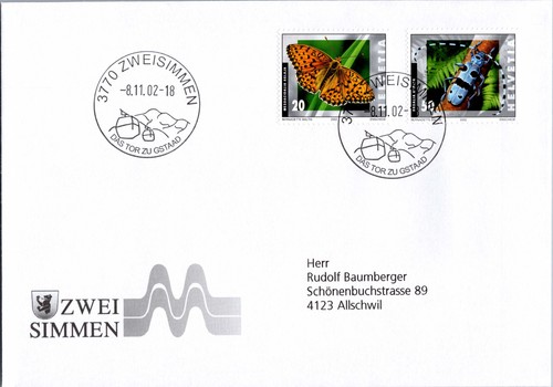 Schweiz brief sst - brief, zweisimmen