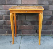 Beistelltisch Nähtisch Tisch Intarsien Holz Fach Spieluhr Schmuck Kommode Antik