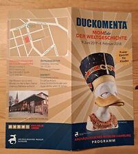 Werbe-Flyer für die DUCKOMENTA MOMente DER WELTGESCHICHTE Arch. Museum 2017/18