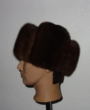 Nerz Pelz Mütze Fellmütze Fell Hut Saga Mink Hat Winter Kappe Tschapka Formvka