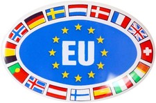 Europa Staaten Schild Relief