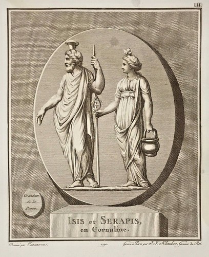 Orig kupferstich isis und - orig.-kupferstich:, "isis