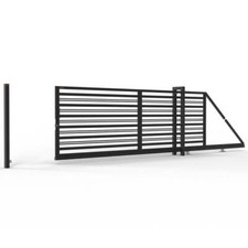 Gartentor Einfahrtstor Tor Schienentor Schwebetor Modern Stahltor auf Maß BR.28