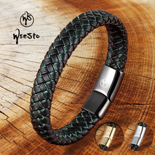 WseSto Armband Schwarz Leder