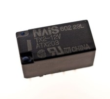 TX2-12V Signal Relay 12V 2A DPDT 2xUM NAIS Relais  #711526
