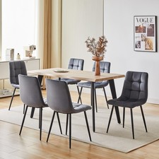 Deuline Esszimmerstühle Essstühle Samtbezug SGS Polsterstuhl Stuhl Milano Grau