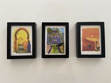3er Set Marokko Bilder Rahmen gelb orange grün blau IKEA Rödalm 13x18 10x15 cm