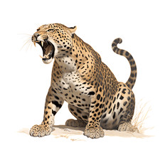 Car Sticker 18x18 cm | Leopard