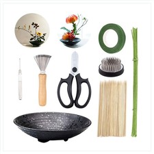 Ikebana Set 51t Keramik Blumenhalter Reinigungswerkzeuge Blumenband