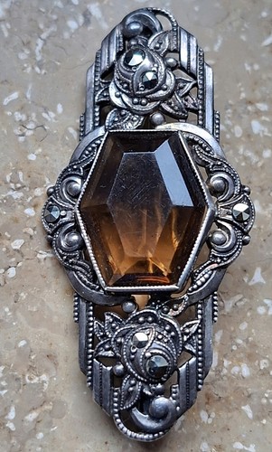 Art deco brosche 925 silber - brosche,