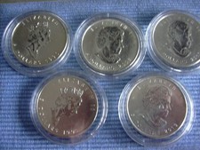 5 mal 1 unze Silbermünze  Kanada   prägefrisch  