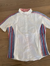 Damen Sommer Kurzarm Bluse Stehkragen Frank Sommer Sportswear Gr M