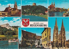 Alte Postkarte - Grüße aus Regensburg
