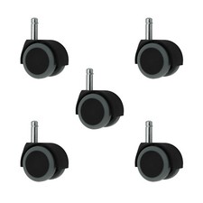 5 Stück 50 mm Stuhlrollen Stift 10x30 mm Hartbodenrollen Rollen für Bürostuhl 
