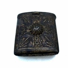 Bronze Flasche Behälter für Bleikugeln 18.Jh Afghanistan osmanisch powder flask 