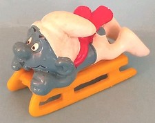 Schleich® Schlumpf mit Schlitten Puffi Pitufo Schtroumpf Smurf™(Nr.297)
