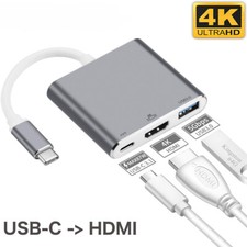 USB Typ C HUB Adapter zu HDMI Adapter USB 3.1 3.0 Grau weiß für Nintendo Switch