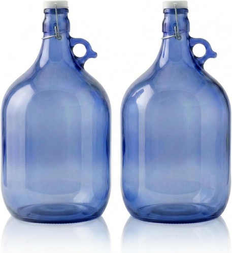 Blaue glasflasche mit - 5l,