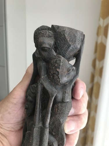 Antike geschnitzte negerfigur - geschnitzte,