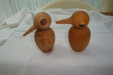 Altes Pinguin Pärchen Teak
