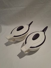 Tupperware Thermo Duo Sauciere 550ml Lila Weiß mit Soßenlöffel (2)