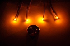 Led warnblitzer gelb strobe - gelb, 4x